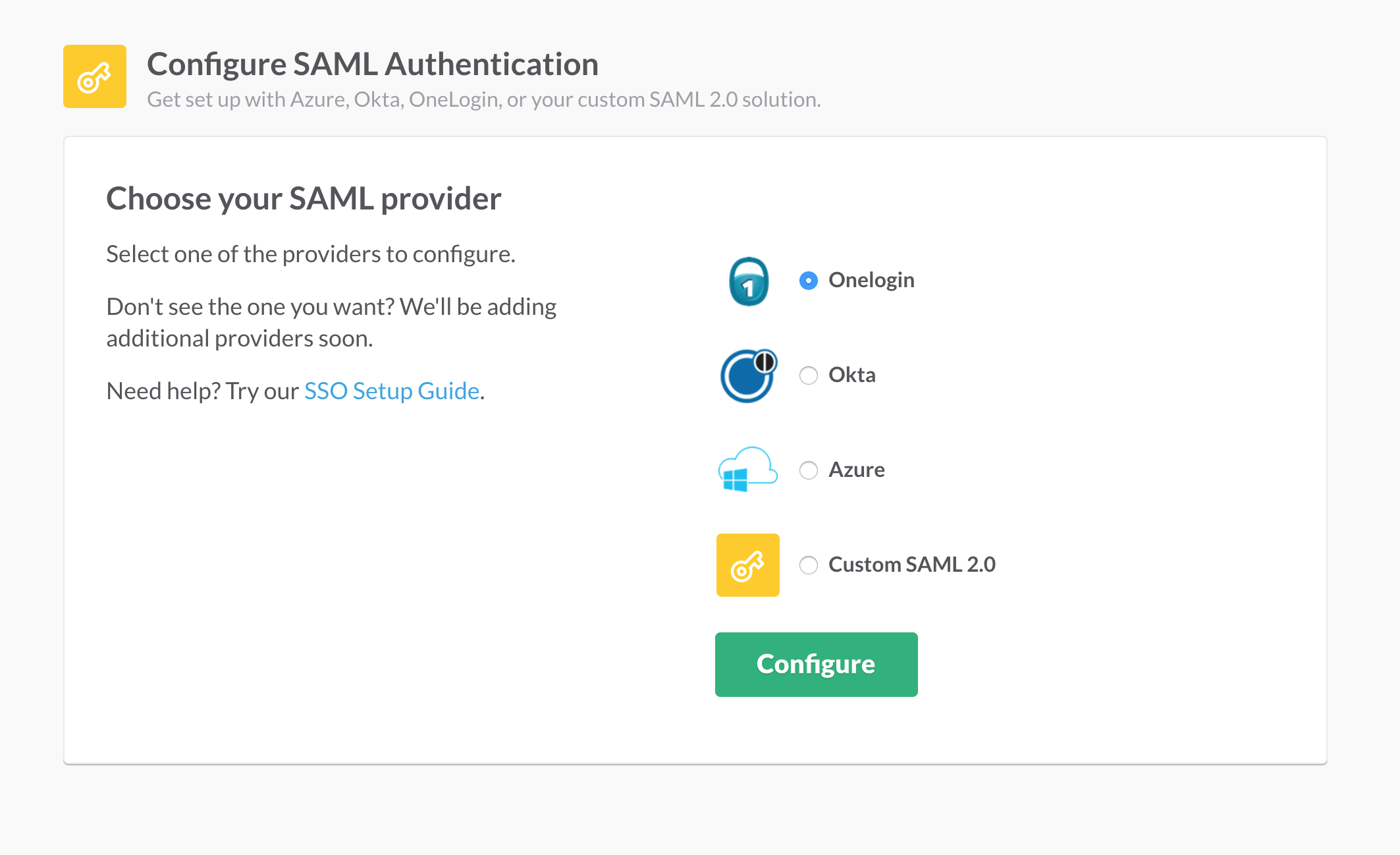 Slack SAML Options